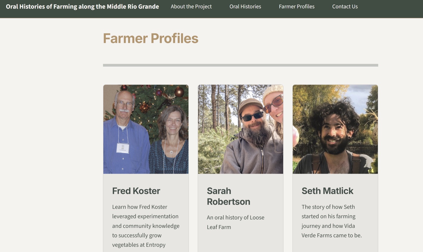Rio Grande Farmer Oral Histories