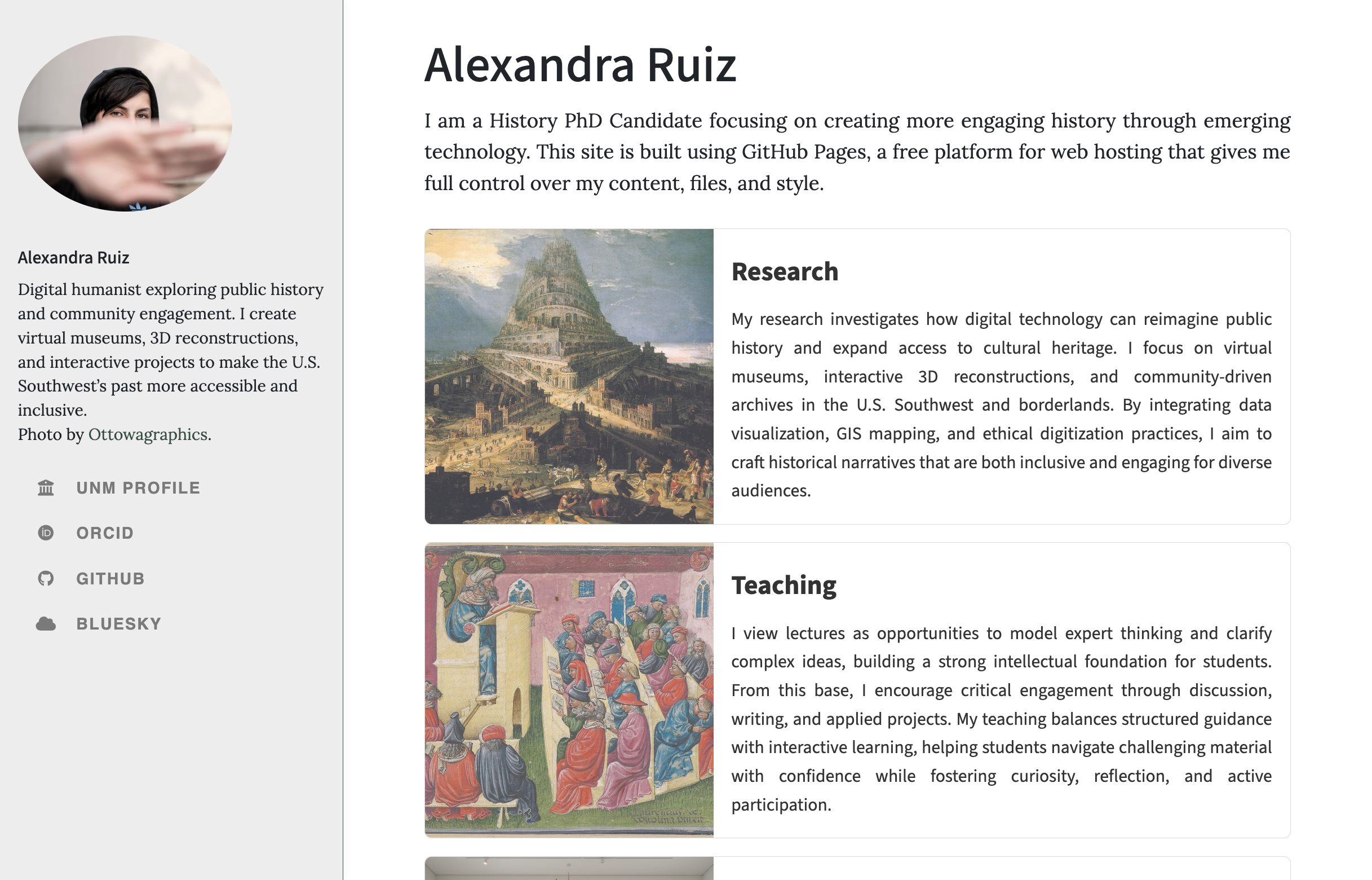 Portfolio starter site screenshot